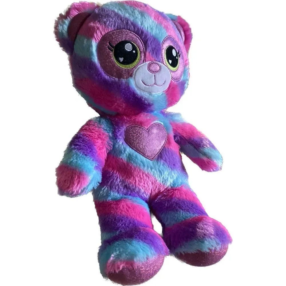 Build A Bear BAB Heartables Bear Land Purple Heart Plush